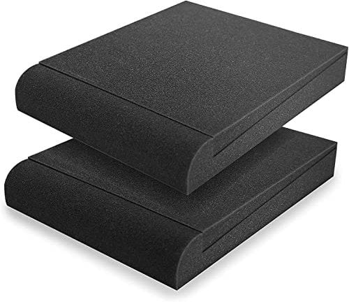 Sonic Acoustics Isolamento Acustico per Monitor da Studio, 2 Pezzi, Base Stabilizzante, 30,5 x 20,3 x 4,6 cm, Compatibile con Maggior Parte di Altoparlanti da 12,7 cm (5 Pollici), Nero