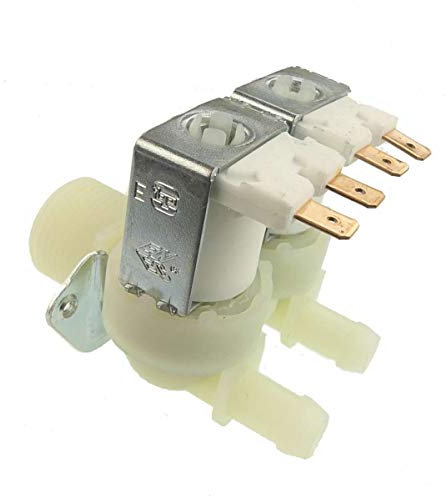 BAHome Electroválvula Doble Recta Tipo Universal para lavadoras LG, Samsung y Candy