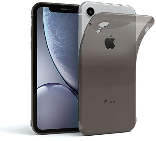 EAZY CASE Hülle kompatibel mit iPhone XR Schutzhülle Silikon, Ultra dünn, Slimcover, Handyhülle, Silikonhülle, Backcover, Durchsichtig, Klar Anthrazit