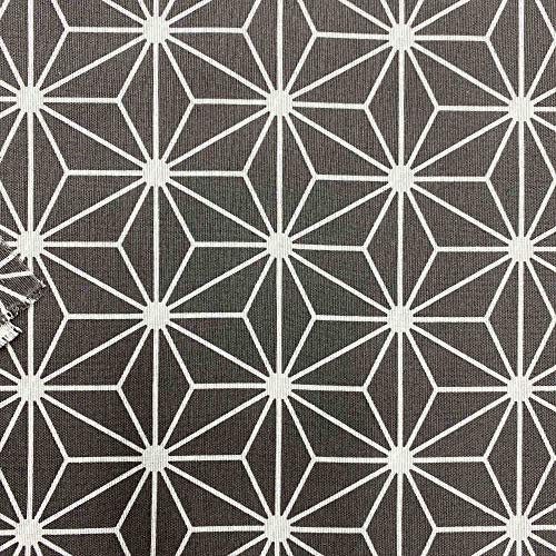 Kt KILOtela - Meterware Leinen-Stoff, Bedruckt, Dekoration, Kissen, Polster, Tischdecken, Taschen, Basteln, Breite 280 cm, Länge zur Auswahl von 50 in 50 cm, Geometrisch, Diamant, Grau