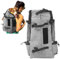 PETCUTE zaino per cani gatti Borsa trasportino Porta Cani Zaino Trekking per Gatti Regolabile Zainetto per Viaggi Animali Piccola Taglia Carico Massimo 3 kg Grigio