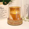 JHY DESIGN Velas de cera real con 3 mechas, velas LED sin llama a batería con temporizador de 6 horas y efecto 3D, para fiesta, salón, boda (Grande, oro)