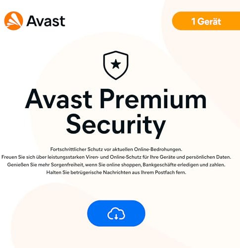 Avast Premium Security 2025 | 1 Gerät | 1 Jahr | Aktivierungscode per Email