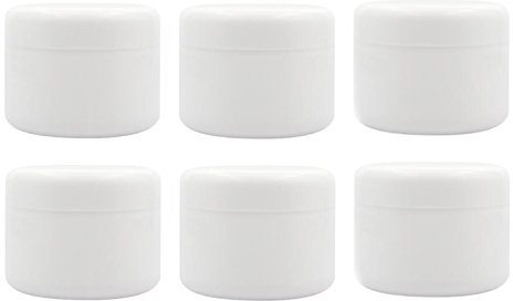 Lot de 6 pots vides en plastique pour cosmétiques - 250 ml