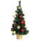 COM-FOUR® Künstlicher Weihnachtsbaum mit Christbaumkugeln - Geschmückter Tannenbaum für die Weihnachtsdekoration - Christbaum für die Deko zu Weihnachten (01 Stück - 60cm - rot/goldfarben)