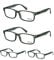 LUFF Unbreakable Reading Glasses for Women,4PCS Blue Light Blocking Reading Glasses Men,Comfortable Spring Hinge Readers