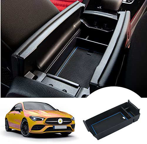 SHAOHAO Contenitore per console centrale, compatibile con Mercedes-Benz Classe A W177/V177/Classe B W247/GLA H247/CLA C118, organizer per bracciolo centrale,accessorio
