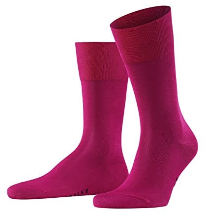 FALKE Men's Tiago M So Fil D'Écosse Cotton Plain 1 Pair Socks, Red Berry 8390, 10-11