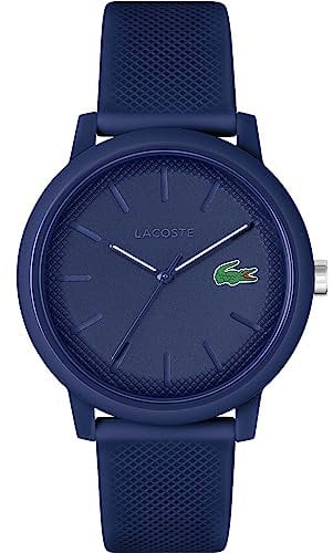Lacoste Orologio Analogico al Quarzo da Uomo Collezione LACOSTE.12.12 con Cinturino in Silicone Blu Navy - 2011172