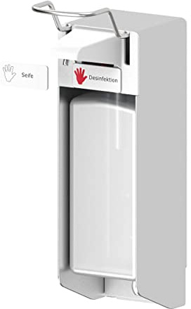 UNIversalspender | gelzenritter UNI-PRO 10 | Eurospender | 1.000 ml | kurzer Bedienhebel | 29,2 x 9,4 x 17,4 cm | Wandmontage | Aluminium | inkl. Leerflasche | 100% Made in Germany!