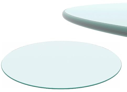 Tablero De Vidrio para Mesa De Centre para Mesa De Comedor Placa Inferior, Tablero Superficie Redonda De Mesa De Cristal Vidrio Templado, Tapa De Cristal para Mesa Redonda, DIY Mesa ( Size : CLEAR-35C