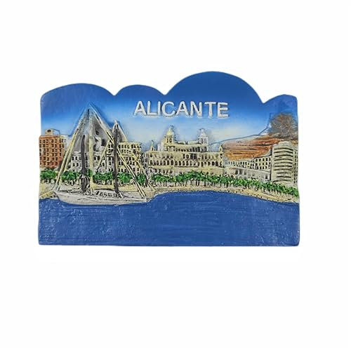 Alicante Valencia Spain Refrigerator Magnet 3D Travel Souvenir Fridge Decoration Magnetic Sticker Craft Collection