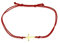 Sapphir Damen 14K Gelbgold Stoff-Armband Rot - Geschenke Für Frauen Mädchen - Glamour 585 Glebgold Damenschmuck - Mit Niedlichen Kleinen Kreuz -inkl Zwei Luxusgeschenke