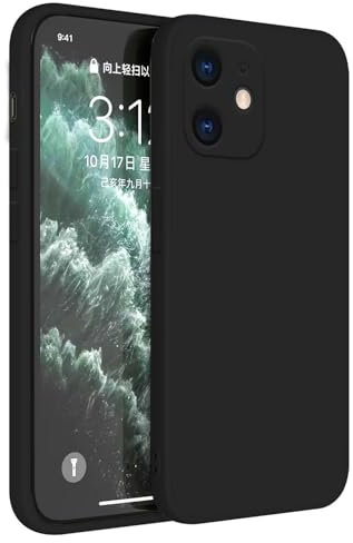 HAFFAN Custodia in Silicone TPU Compatibile con iPhone 11 (6.1), Cover Case Protettiva per Cellulare - Nero