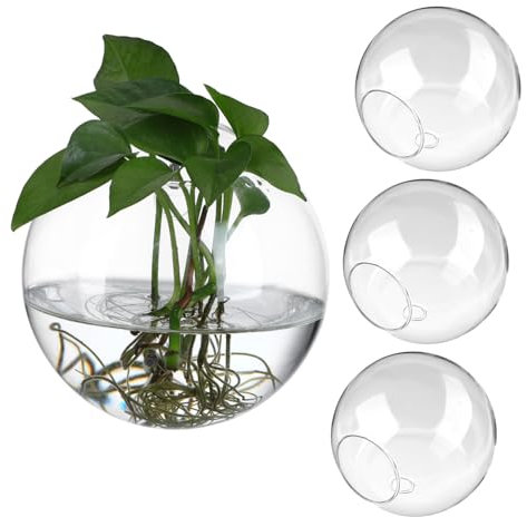 BCOATH 4 Maceteros Colgantes De Cristal Jarrones Decorativos Soporte De Pared para Flores