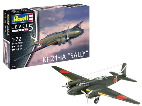 Revell 03797 Ki-21-la Sally - Kit de modelo de plástico sin construir y sin pintar a escala 1:72