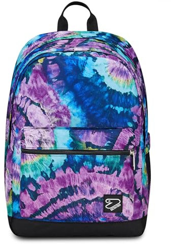 Seven Zaino Scuola Pro XXL The Double, Viola Fucsia, Zaino Doppio Scomparto Con Auricolari Earphones Wireless Led, Tasca Porta PC o Tablet e Tasca Porta Borraccia Medie Superiori Ragazza
