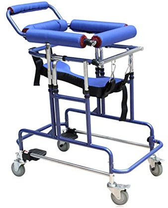 Gehgestell, aufrechter Rollator, Gehhilfe zum Aufstehen, 4-Rad-Rollator mit Sitzkissen – Mobilitätshilfe für Erwachsene, Senioren, ältere Menschen und Behinderte, platzsparend