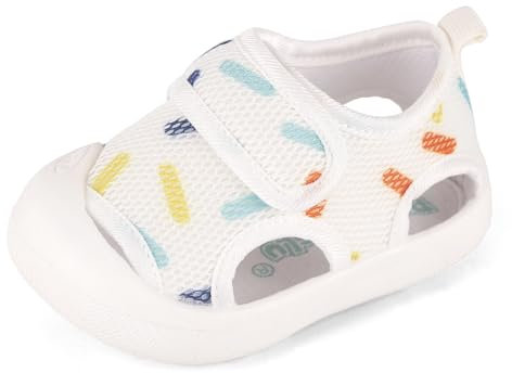 Cheerful Mario 0-3 Ans été Sandales Bebe Fille Garçon Chaussures Bebe Premier Pas Antidérapant Blanc 22 EU