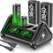 4X 3840 mWh Xbox Akku für Xbox Controller, wiederaufladbare Akku für Xbox Controller, Akku Ladestation mit LED Anzeige für Xbox One/Series S/X/Elite Controller Xbox Charger