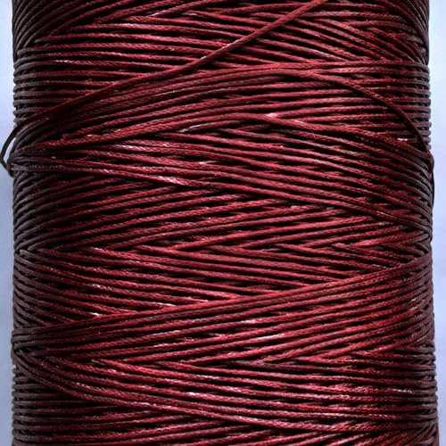 Mart-Mon 10m Waxed Jewellery Cord 1mm thick woven nylon strong thread for Beading, Bracelet, Necklace making, Arts, Crafts & DIY (Burgundy), WNC10
