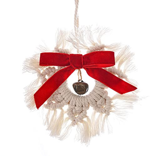 MLWSKERTY Weihnachts Türhänger Handgefertigte Wandornamente Für Feiertage Bauernhaus Winter Hochzeitsdekoration Weihnachtsglocken Türhänger Ornamente Zum Basteln Für Dekoration Weihnachten