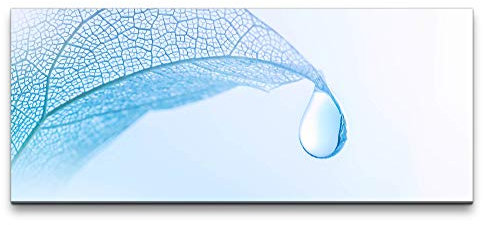 schöner Wassertropfen 100x40cm Wandbild auf Leinwand