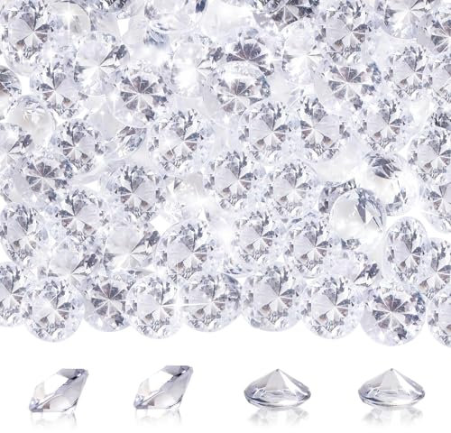 TOAOB 80 Stück Deko Diamanten 20mm Acryl Kristalle Transparent Diamantkristalle Dekosteine Diamanten Streudeko Hochzeit Dekoration