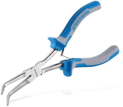 SPEEDWOX longue portée aiguille pliée pince nez à mâchoire lisse nez Extra Long fil de précision pince à boucler pince pour les espaces étroits difficiles à atteindre outils de fabrication de bijoux