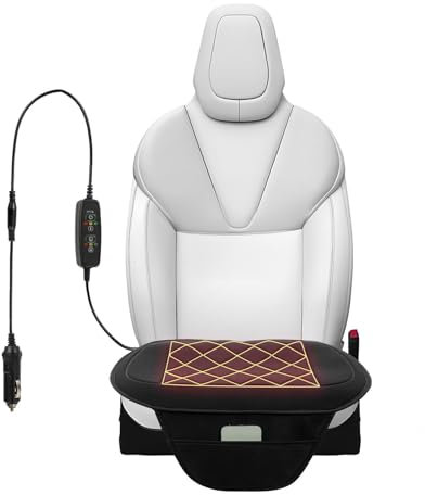 WXJHNYBS 12v Auto Heizdecke, 12v/24v,3 Heizstufen Autositzkissen rutschfest,Universell Einsetzbar Heizung Auto Sitzkissen für Reisen Geeignet,Gesäßpolster