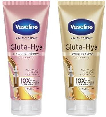 VaselinGluta-Hya Flawless Glow + Dewy Radiance Body Lotion, 200 ml Kombipackung
