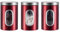 Eidoct Tea Coffee and Sugar Canisters Set, Kitchen Canister Set 3 Piece Stainless Steel Coffee Tea Sugar Clear with Glass Viewing Window & Airtight Lids,Cereal Storage Container for Kitchen