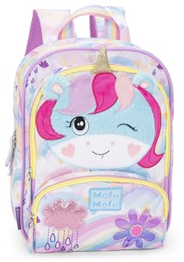 Franco Cosimo Panini MOFU MOFU - Offizieller Mofu Mofu Rucksack für Mädchen, ideal für Kindergarten und Freizeit, mit gepolsterten Schultergurten, thermogeformter Rückseite und Boden, mit praktischen