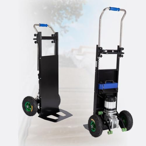 Carrello Elevatore Elettrico Per Scale + Maniglia Estensibile, Capacità Di Carico 250 Kg/551 Libbre, Per Materiali Da Costruzione Nel Magazzino Logistico Domestico