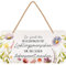 LANOLU Retro Blechschild Begegnungen mit Lieblingsmenschen, vintage Metallschilder mit Sprüchen, Shabby Chic Deko Küche und Garten, Metallschild mit Jutekordel 16x32cm