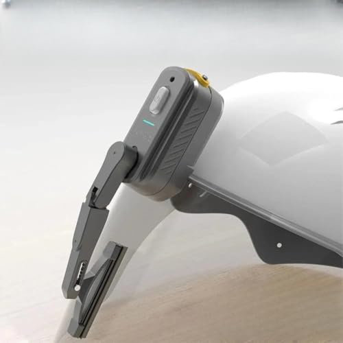 Motorcycle Helmet Windshield Wipers, Waterproof Helmet Windshield Wiper Compatible with Most Visor, Wiper Rechargeable Universal Waterproof Helmet Wiper Compatible, 2 Speed Switch, 1200 mAh (1PC)