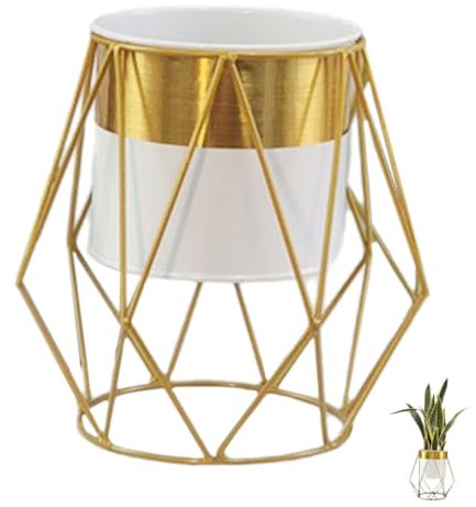 Abaodam 1 Set nordischer Stil Metall Blumentopf Übertopf für Verwendung Home Decor für Balkon für Sukkulenten und Pflanzen