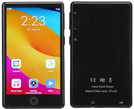Cuifati Lettore MP3 da 64 GB Bluetooth 5.0, Lettore MP4 Touch HD da 4 Pollici per 14, Supporta Espansione da 256 GB, Altoparlante Integrato, HiFi, Batteria da 2500 MAh, Musicale con Locale e