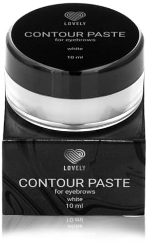 LOVELY weiße Augenbrauen Mapping Paste - Brow Contour Paste 10ml - Modellierpaste zum Vorzeichnen der Augenbrauenform, hilft klare Konturen zu erstellen & schützt die Haut beim Augenbrauenfärben
