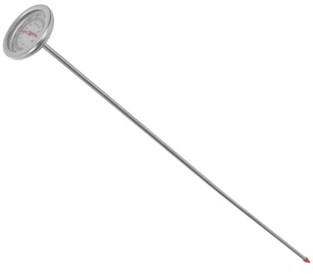Abaodam Grand Thermomètre Extérieur en Acier Inoxydable Sonde Longue 50cm, Détecteur de Température Sol Précis pour Jardin et Compost, Facile à Insérer