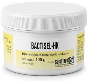 Bactisel HK | Pulver für Hunde & Katzen | 100 g | Mit Probiotika | Selectavet | Ergänzungsfuttermittel | Zur Unterstützung der normalen Darmfunktion