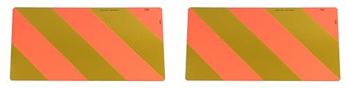 Panneaux AMA pour signalisation matériel agricole : Kit Panneau arrière, Couleur Blanc et Rouge, 564x282x2 mm, Made in Italy