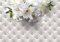 decomonkey Fototapete Blumen Leder 350x256 cm XL Tapete Wandbild Bild Fototapeten Tapeten Wandtapete Wand Schlafzimmer Wohnzimmer Lilien Lederoptik
