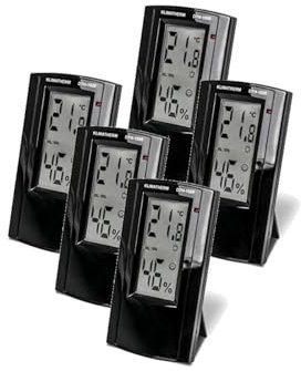 KLIMATHERM Wohnklima-Messgerät DTH 1020-Black, digitales Hygrometer Thermometer, Innentemperatur, Luftfeuchtemesser (5)