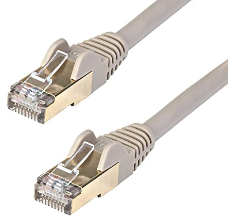StarTech.com Patchkabel CAT6a (5 m, grau, RJ45-Snagless-Steckverbinder, CAT6a-STP-Kabel, Kupferdraht, Netzwerkkabel)