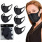 Mundschutz Produkt, Mode Wiederverwendbare,Outdoor-Unisex-Produkt, mit Ohrschlaufen,waschbar, aus Baumwolle,schwarz , Unisex 5 Stück
