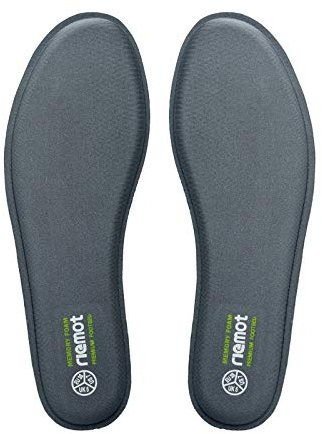 riemot Memory Foam Insoles for Men and Women,Replacement Shoe Inserts for Sports Shoes,Trainers,Sneakers,Work Boots and Walking Shoes,Comfort,Cushioning Women Grey 7 UK