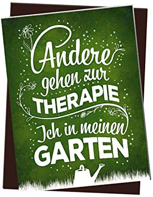 trendaffe - Kühlschrankmagnet mit Spruch: Andere gehen zur Therapie ich in Meinen Garten
