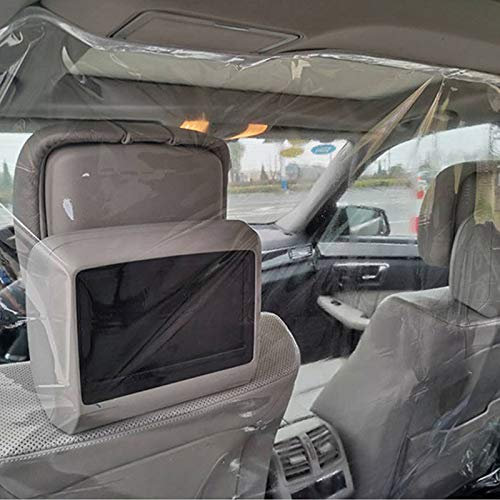 RANRANHOME Auto Taxi Isolation Film, Transparente Kunststoff-Trennwand Für Familie Taxi-Staub-Beweis Anti-Fog Isolation Display-Schutzfolie Vorhang Front Und Rückseite Row Getrennt Treiber Und Gast