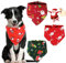 Haustier Bandanas,4 Stück Haustier Dreieck Lätzchen,Einstellbar Halstuch Hunde Seihnachten Haustier Bandana,für Weihnachten Haustier Halstuch Dekoratio